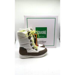 Cougar Womens Wagu Waterproof Winter Boots Size 6 White/Brown NEW